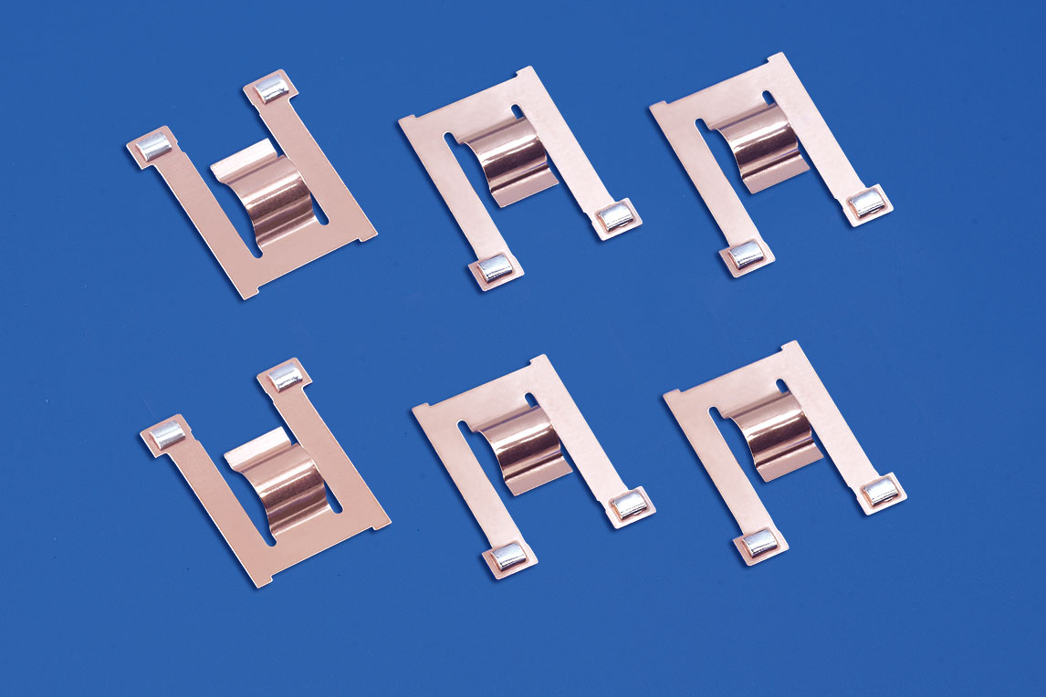 Beryllium bronze contact welding assembly